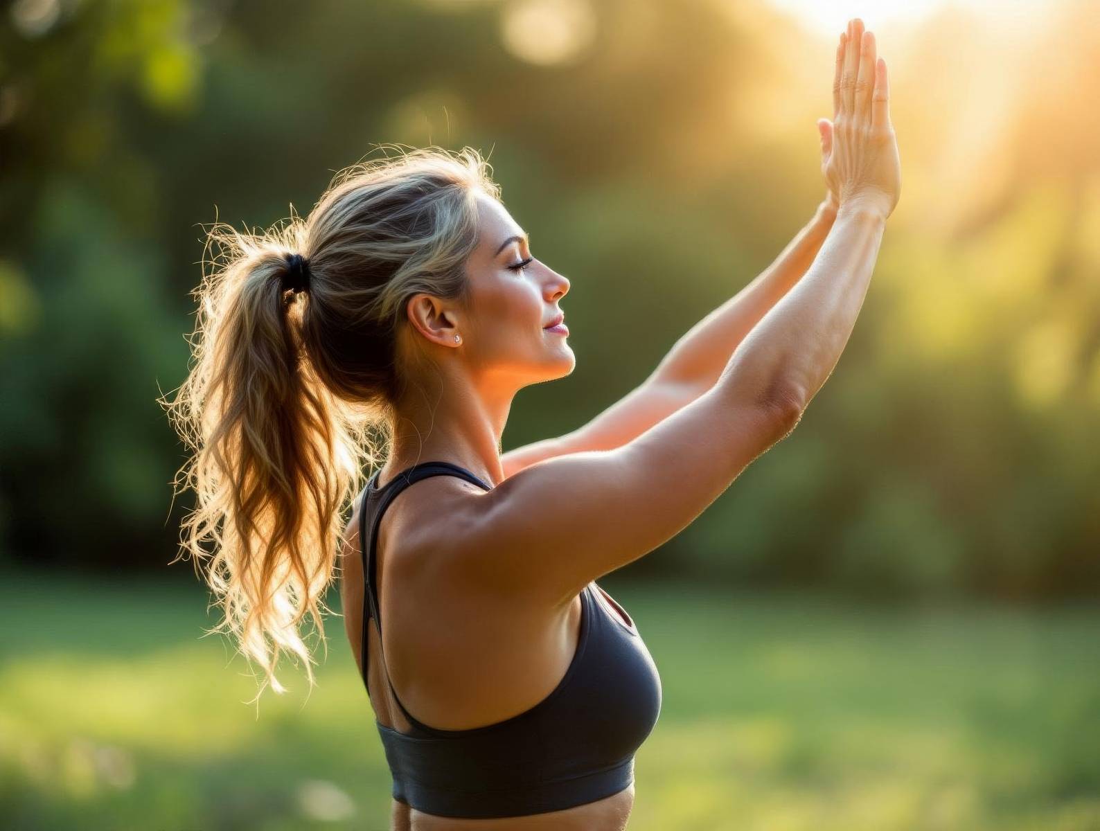 Frau bei Yoga-Übung
